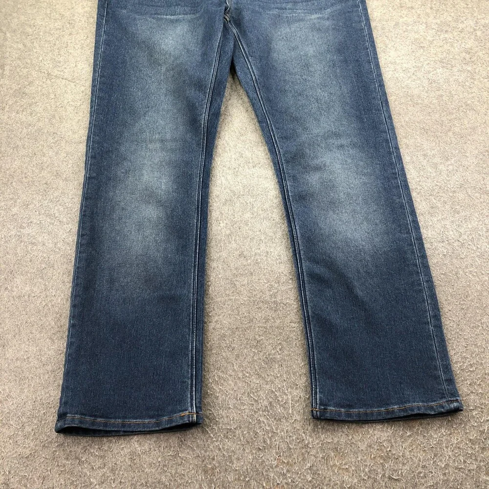Volcom Jeans Mens 38x32 Blue Solver Modern Straight Medium Wash Denim Pants